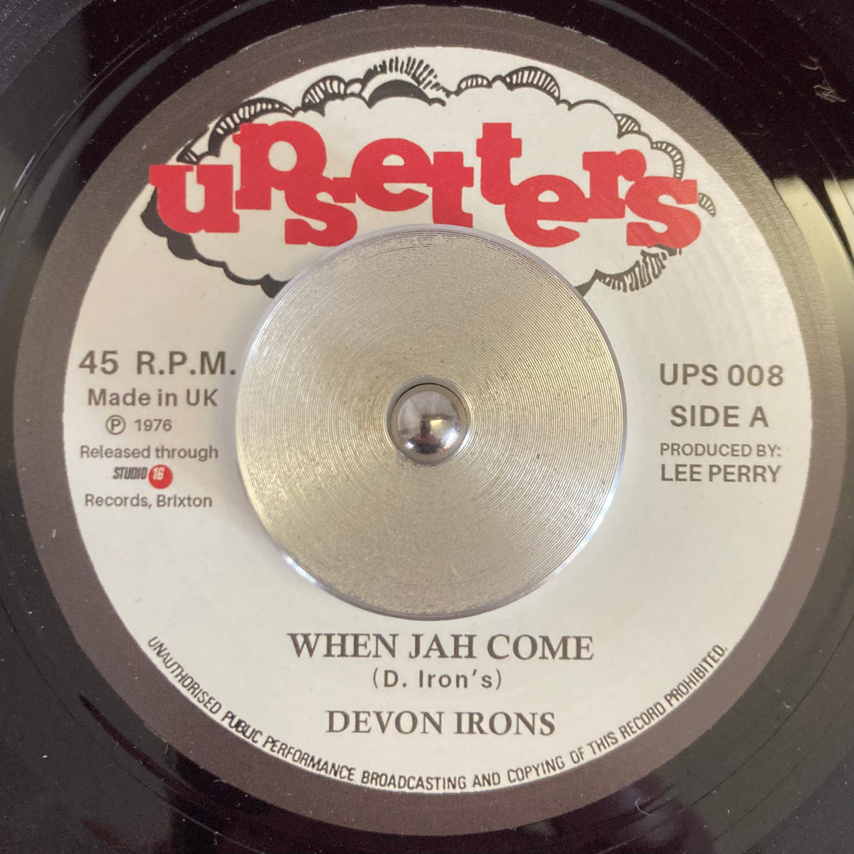 加7” Devon Irons When Jah Come CT152 Clocktower Records /00080 Devon Irons – When Jah Comes – Vinyl (7