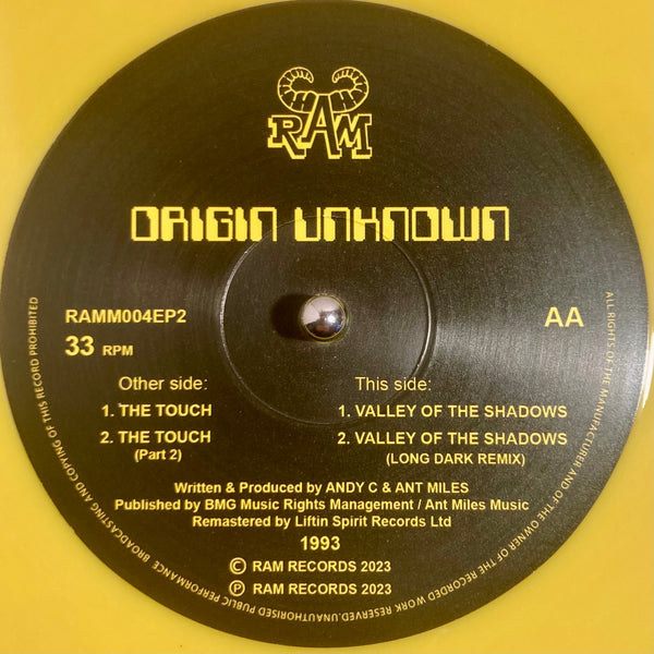 Origin Unknown | The Touch / Valley Of The Shadows 12"