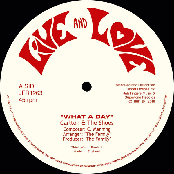 Carlton And The Shoes | What A Day 12"