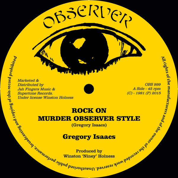 Gregory Isaacs / Dennis Brown & Dillinger – Rock On Murder Observer Style / Jah Is Watching / Hustling 12"