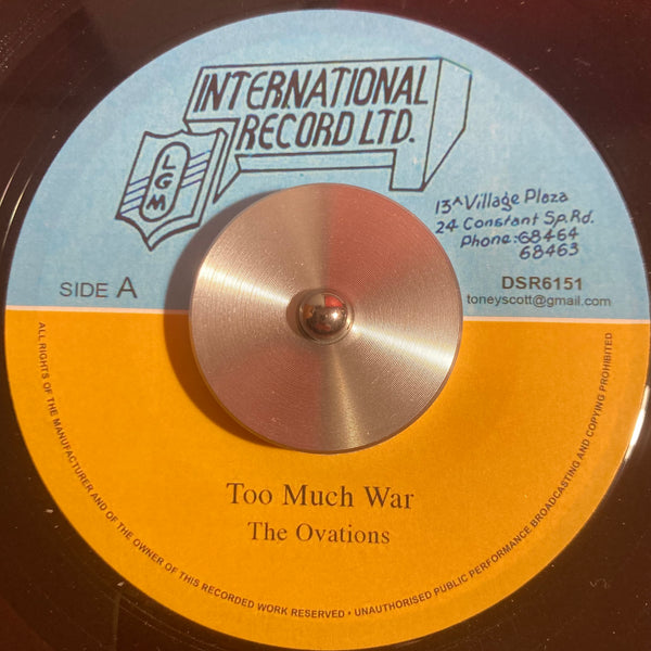 The Ovations | Too Much War 7"