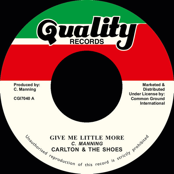Carlton And The Shoes | Give Me Little More 7"