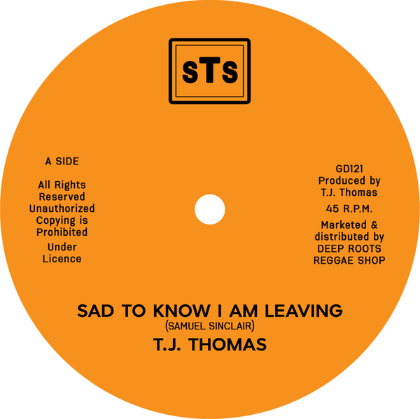 T.J. Thomas | Sad To Know I Am Leaving 12"