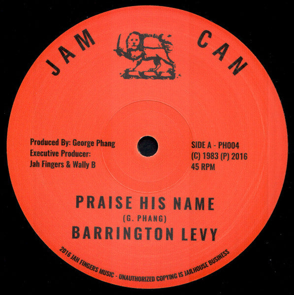 Barrington Levy ‎| Praise His Name 12"